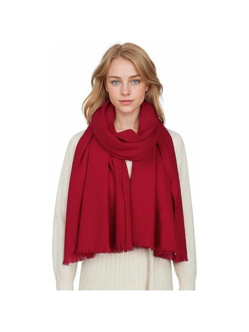 Swat Pany Scarf  For Women Winter Pashmina Shawls For Women Wedding Shawls-Red